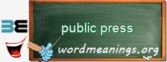 WordMeaning blackboard for public press